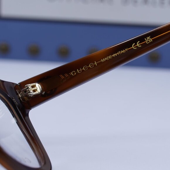 Gucci GG1258O 006 Square Eyeglasses – Havana 53mm - Picture 7 of 10